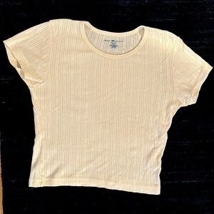 Cream brandy melville top